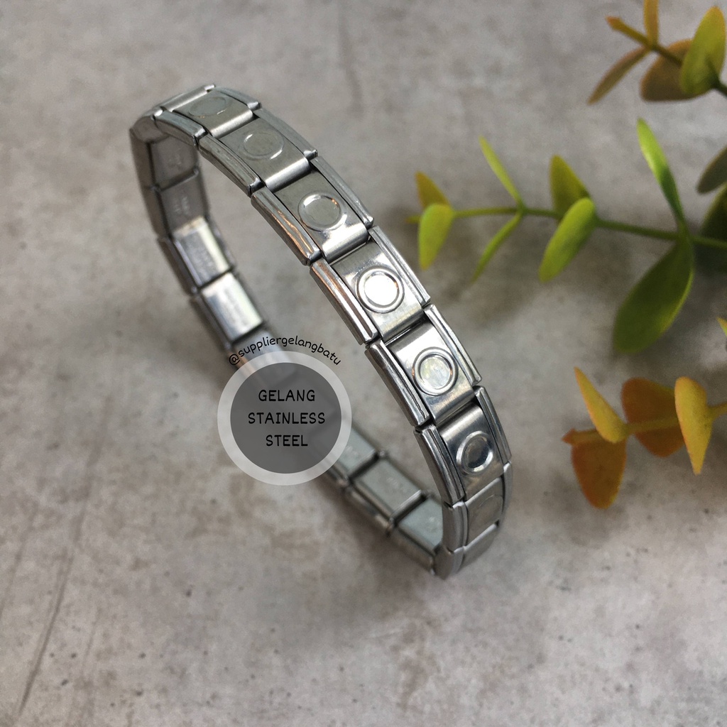 GELANG STAINLESS STEEL 316L TITANIUM KESEHATAN PRIA WANITA Original