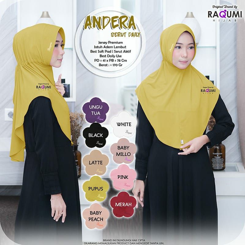 Jilbab Instan Raqumi Andera Serut Daily