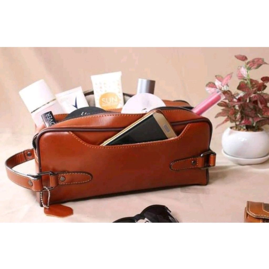 Fashion Tas Classy Pouch Bag - Waist Bag semi Kulit Tas Handbag Tangan  new Pouch Pria dan wanita