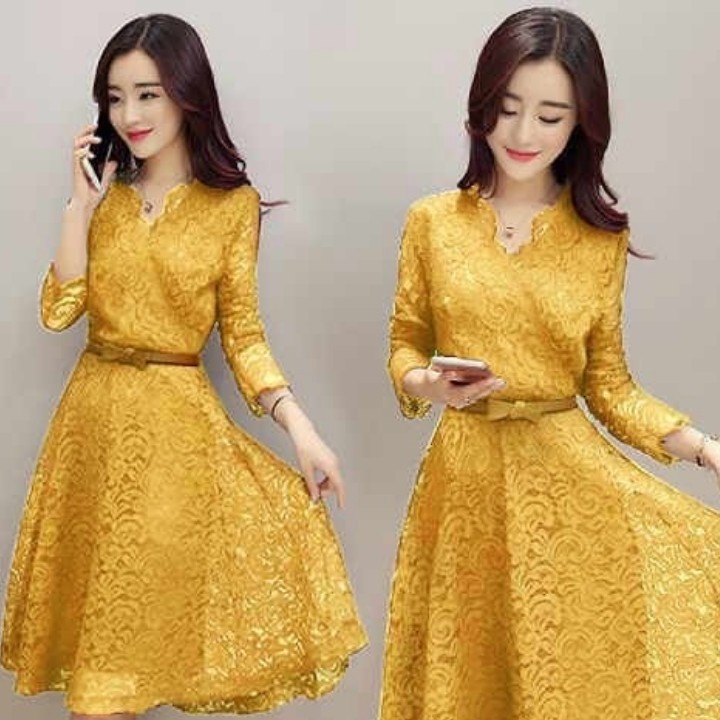 FWG - DRESS SHABY / DRESS BRUKAT / DRESS WANITA TERBARU / PAKAIAN DRESS WANITA / DRESS