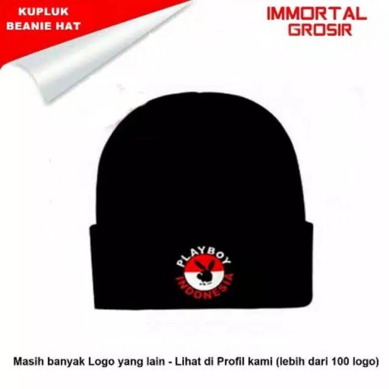 Kupluk beanie dewasa pria wanita playboy