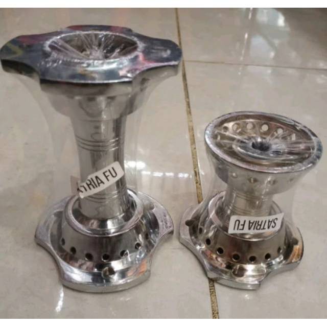 TROMOL BECAK SET CHROME PNP SATRIA FU150 NON SAMBUNGAN FULL BAHAN