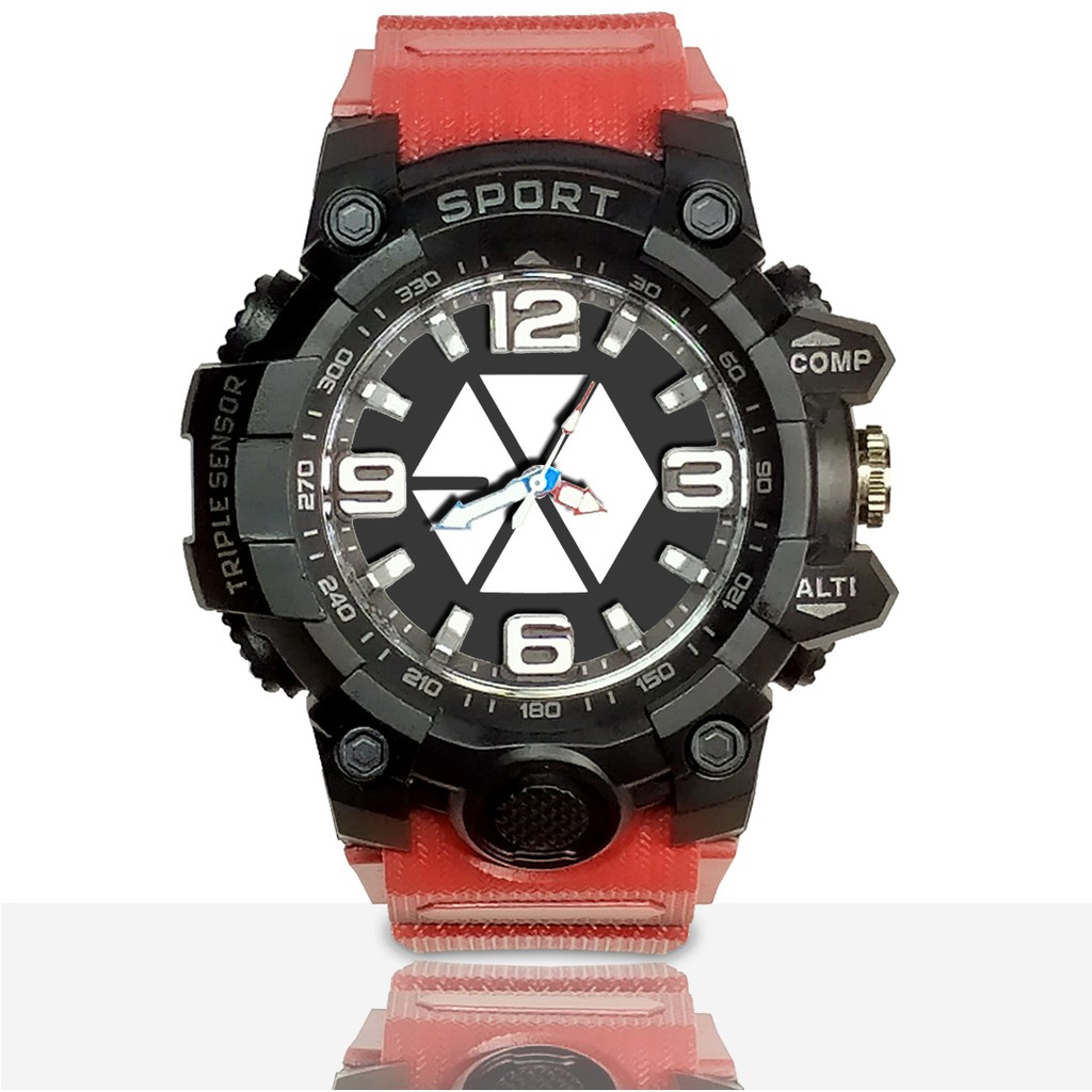 Jam Tangan Custom EXO motif 1 Ruber- Water Resistant