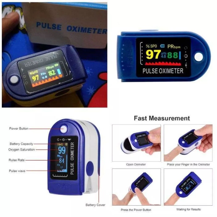 Fingertip pulse oxymeter Fingertip oximeter SpO2 TFT Full Colour LK87/LK88