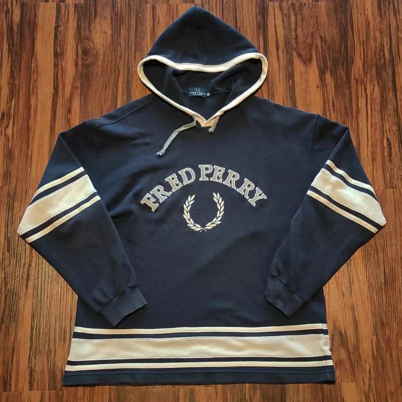 jaket vintage crewneck varsity celana kaos hoodie second Fred perry big logo two tone