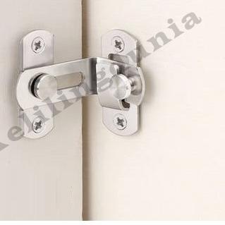 ➧ Grendel Slot SMALL Kait / Cantol Sudut Siku Pintu Geser Sliding Kunci Gembok Lemari Jendela ☄