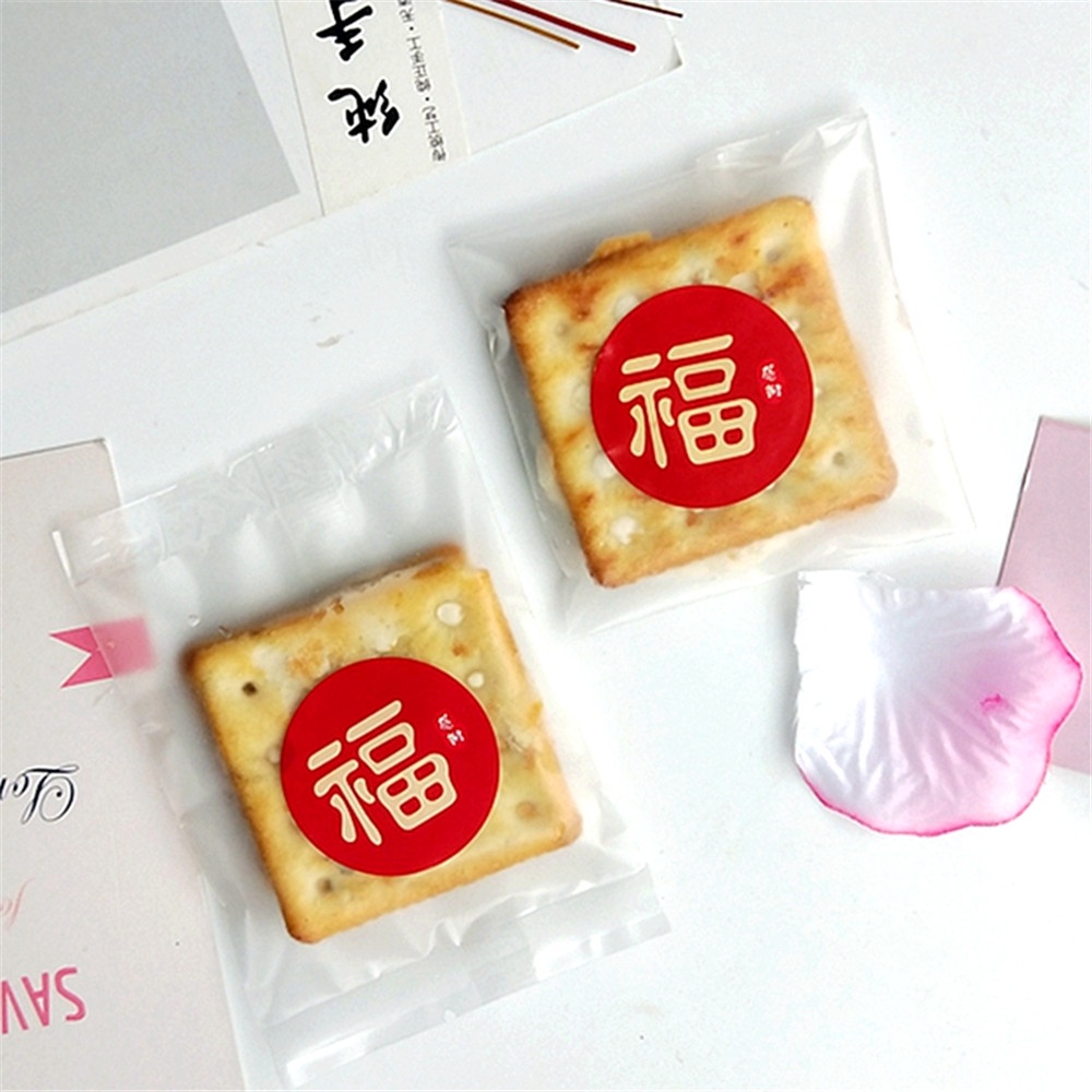(Cod Tangding) 10pcs Stiker Label Fu Untuk Dekorasi Tahun Baru Cina / Tahun Baru