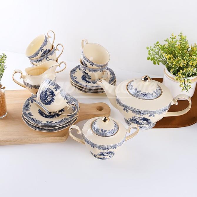 Tea Set Keramik Capodimonte 17 pcs Johnson