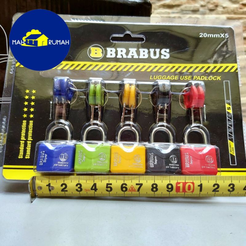 Gembok Koper Brabus Set 20mm 5pcs 20 mm 5 pcs