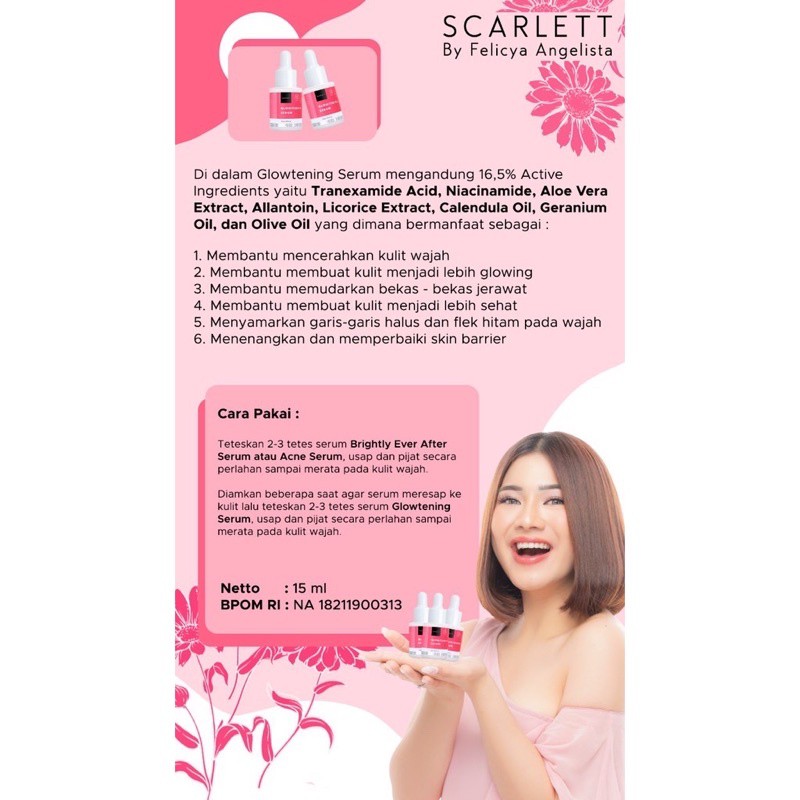 Scarlett Glowtening Serum 15ml ORIGINAL BPOM