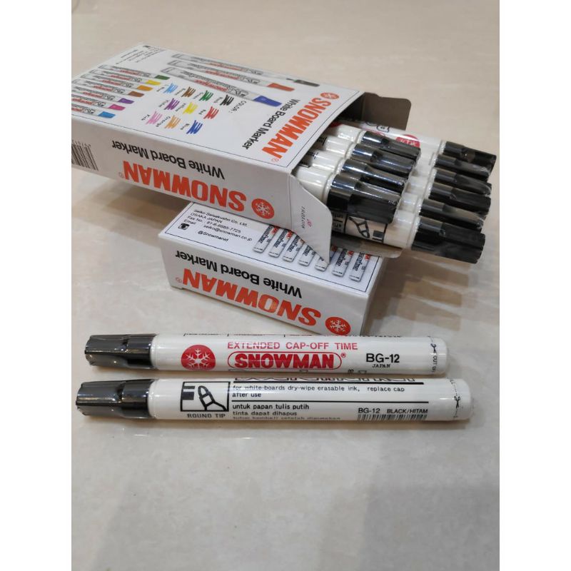 

Spidol SNOWMAN WHITEBOARD BG-12 (12pc)