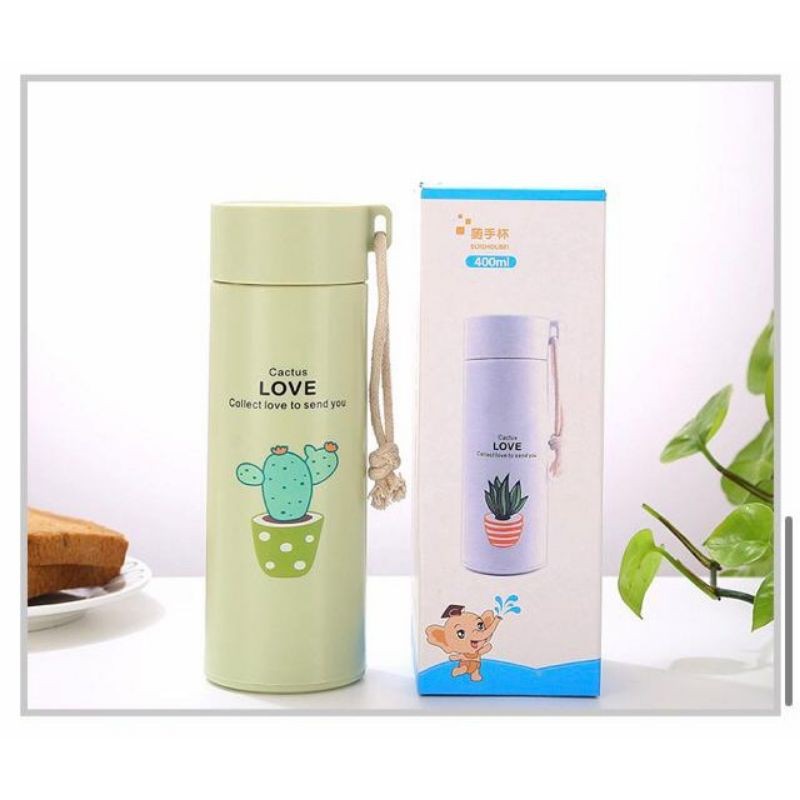 My Bottle Botol Kaca Minum Model Kaktus Unik BPA FREE Bahan Beling Cactus + dus-2