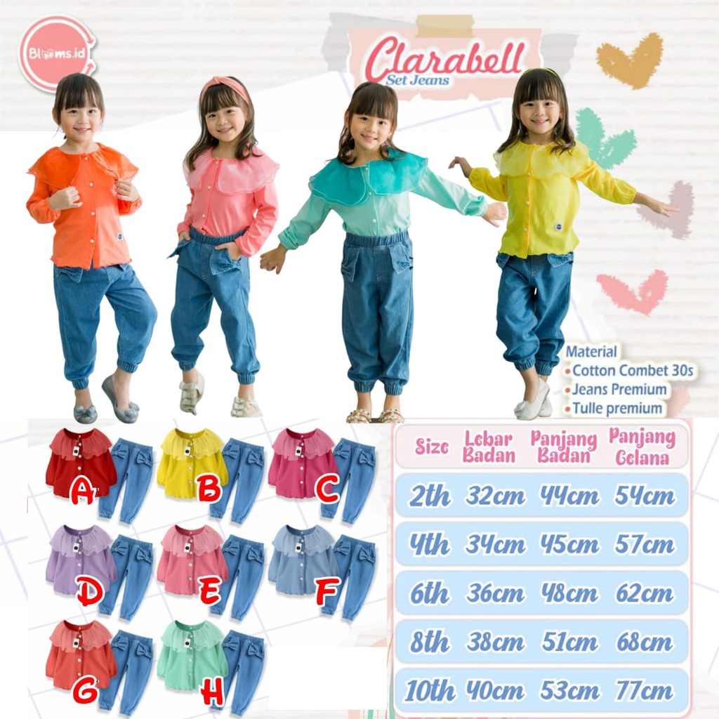 Clarabell Set Jeans Blooms.id