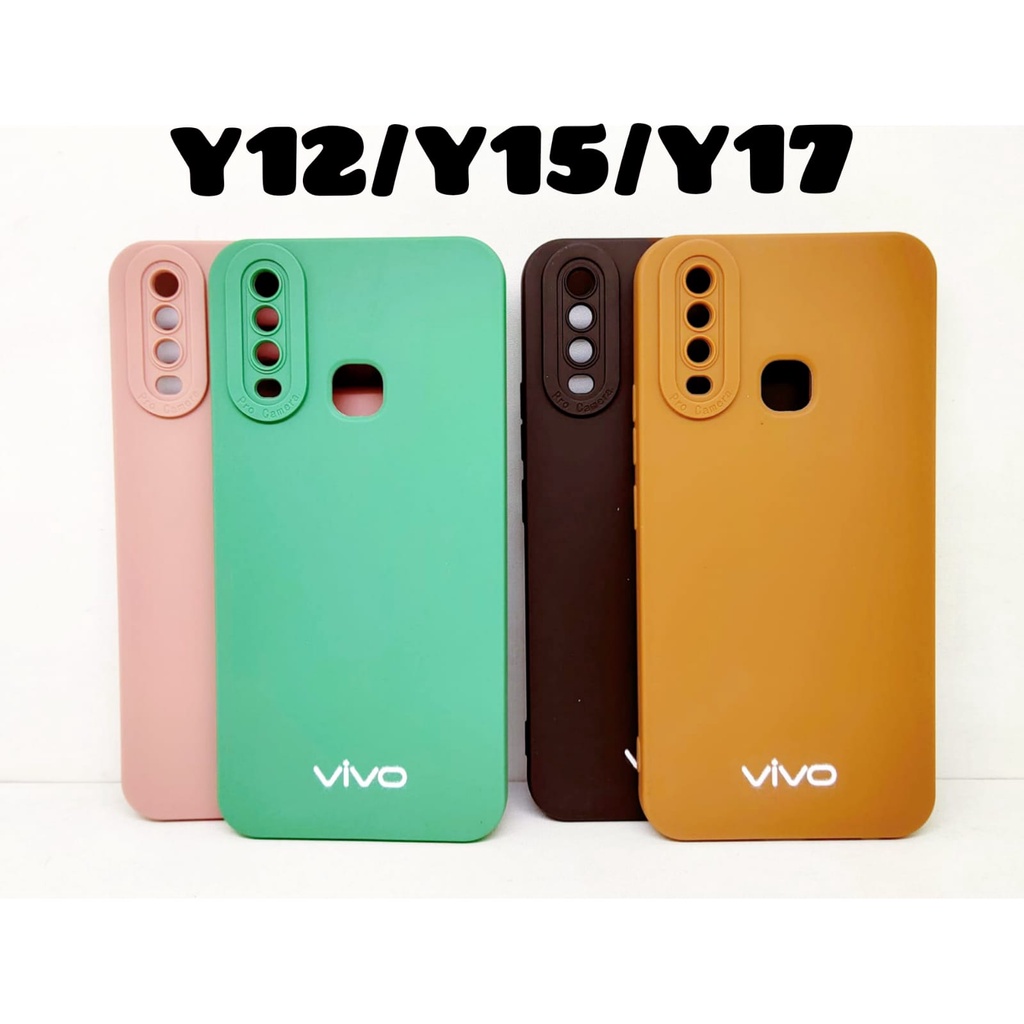 Luxury Soft Matte Case 9D Vivo Y12 Y15 Y17 Y95 Y20 Y1S Y91 Y20S Y91C Solid Color Angel Eye Lens