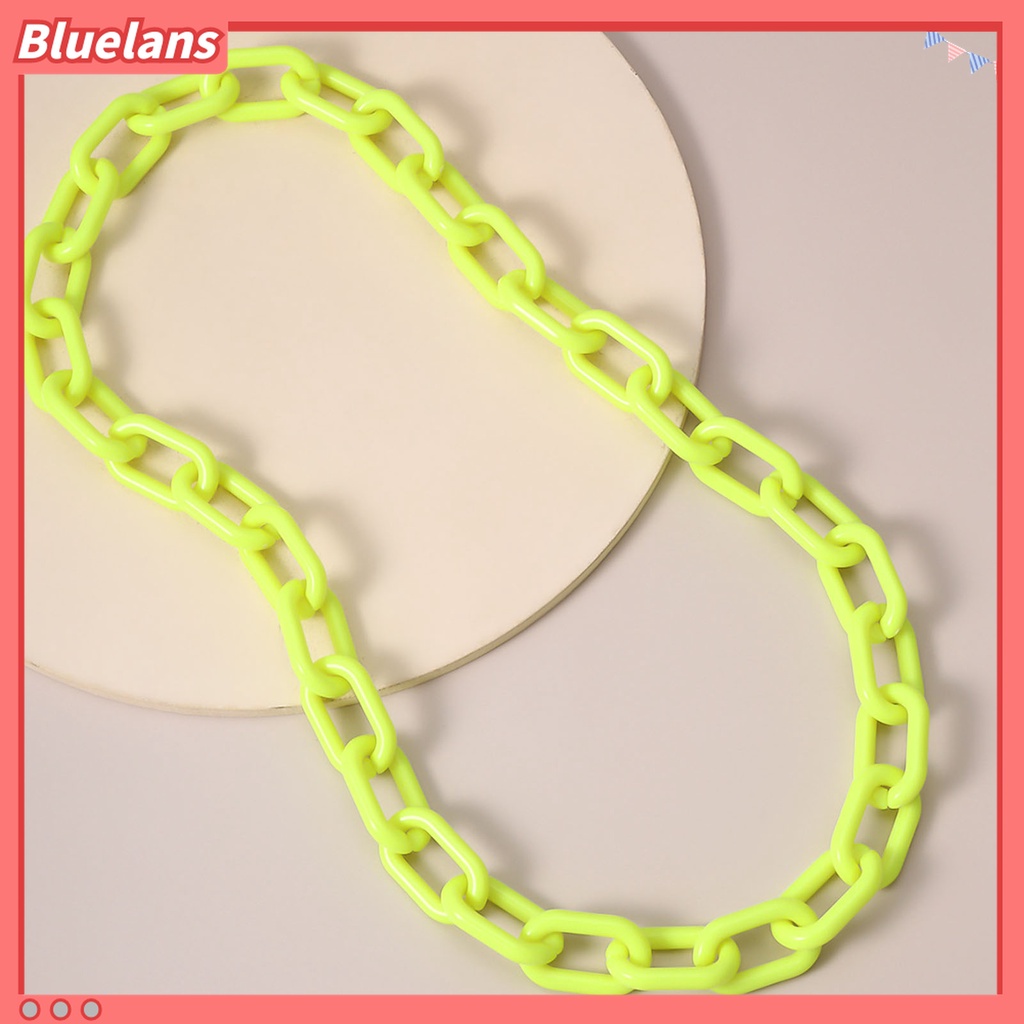 Kalung Rantai Bahan Akrilik Tebal Gaya Hip Hop Punk Untuk Pesta