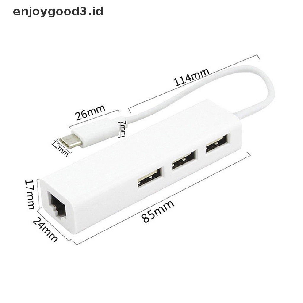 Adaptor Jaringan Lan Ethernet Rj45 Tipe C 3.1 Ke Usb 3.0 Untuk Macbook Us