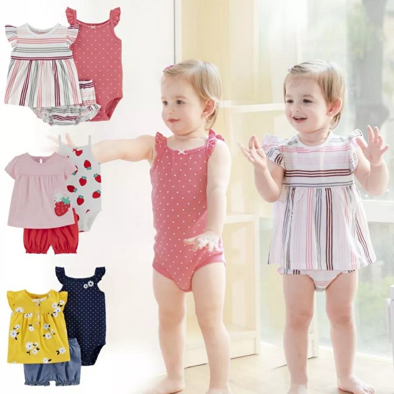 Set Tee 3 In 1/ Setelan Anak Perempuan