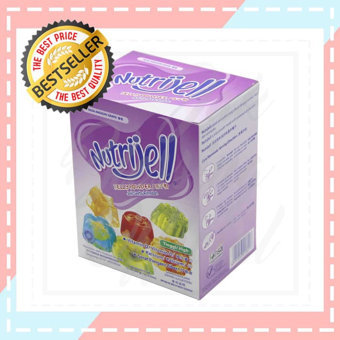 

Nutrijell jelly Powder Rasa Anggur 15g/sc