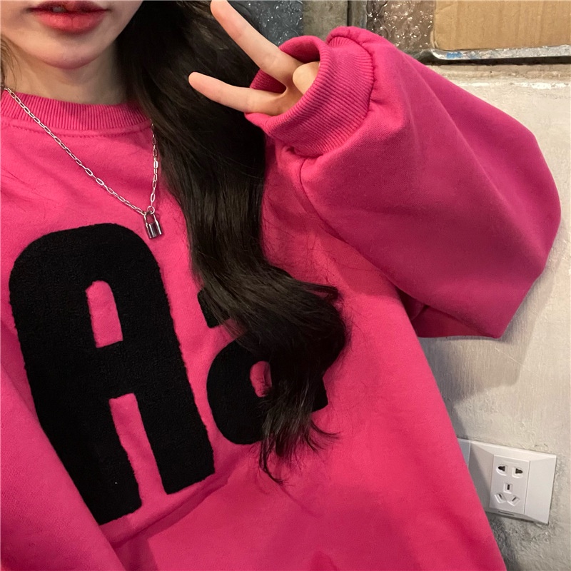 Aa Sweater Crewneck Basic Pakaian Wanita Remaja Style Korea NR