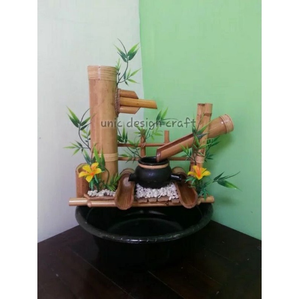 Dekorasi Rumah Air Mancur bambu_bambu asli cendani