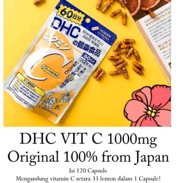 READY STOK (TIDAK PERLU TUNGGU PO) DHC VITAMIN C / VIT C DHC JAPAN ISI 120 KAPSUL / dhc vitamin c