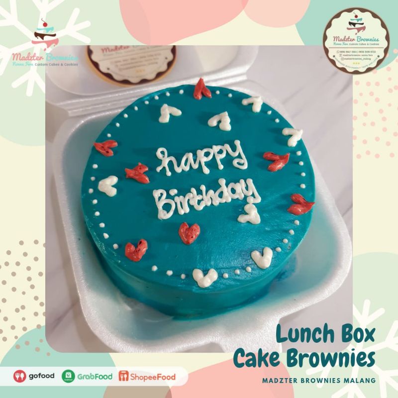 

lunch box cake brownies / tart mini / kue ulang tahun mini / bento box cake /korean cake