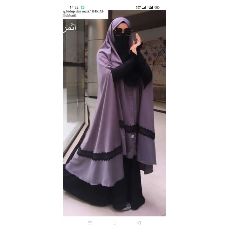 gamis khimar jumbo, long khimar, french khimar, set gamis, french khimar renda
