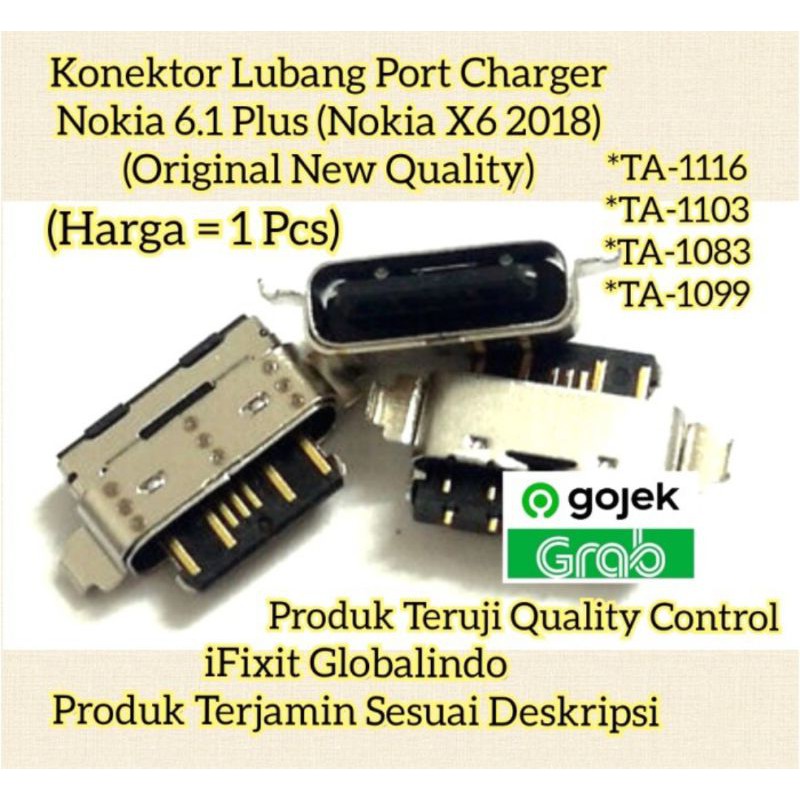 Konektor Port Lubang Charger Sync Data Nokia 6.1+ Plus (Nokia X6 2018) Original Quality
