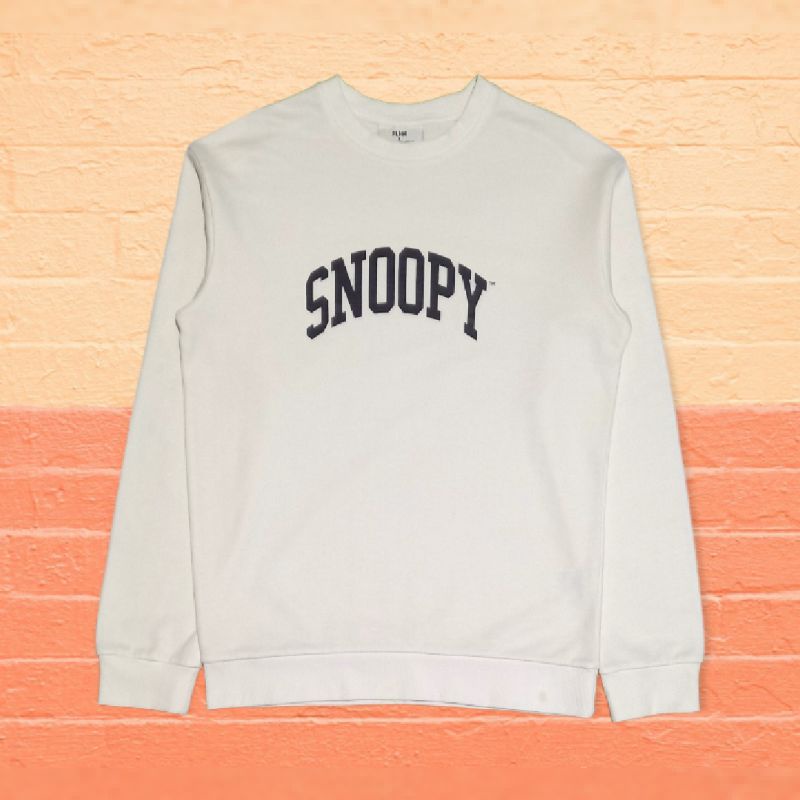 sweatet crewneck Polham x Peanuts putih brand PL