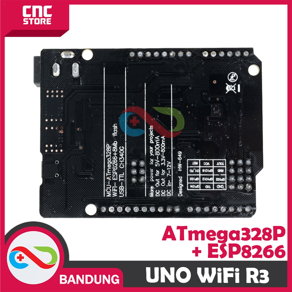 ARDUINO UNO WIFI R3 ESP82660 32MB FLASH CH340G + MICRO USB