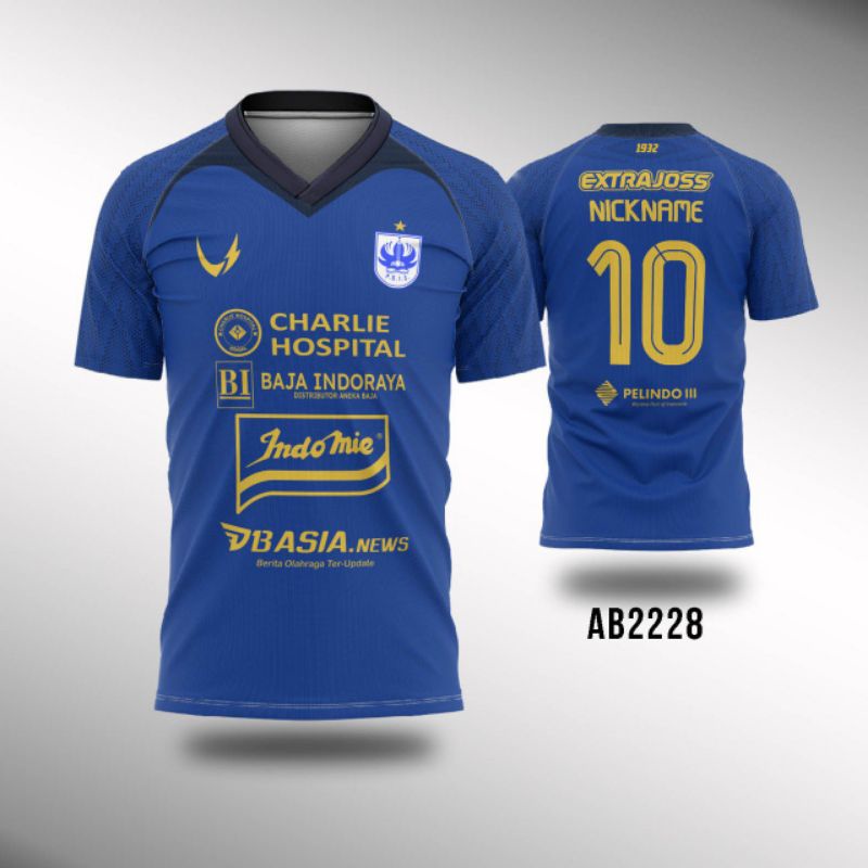 Kaos Jersey Sepakbola PSIS Semarang 2021 Mahesa Jenar home V neck Custom Free Nickname XS-XXL