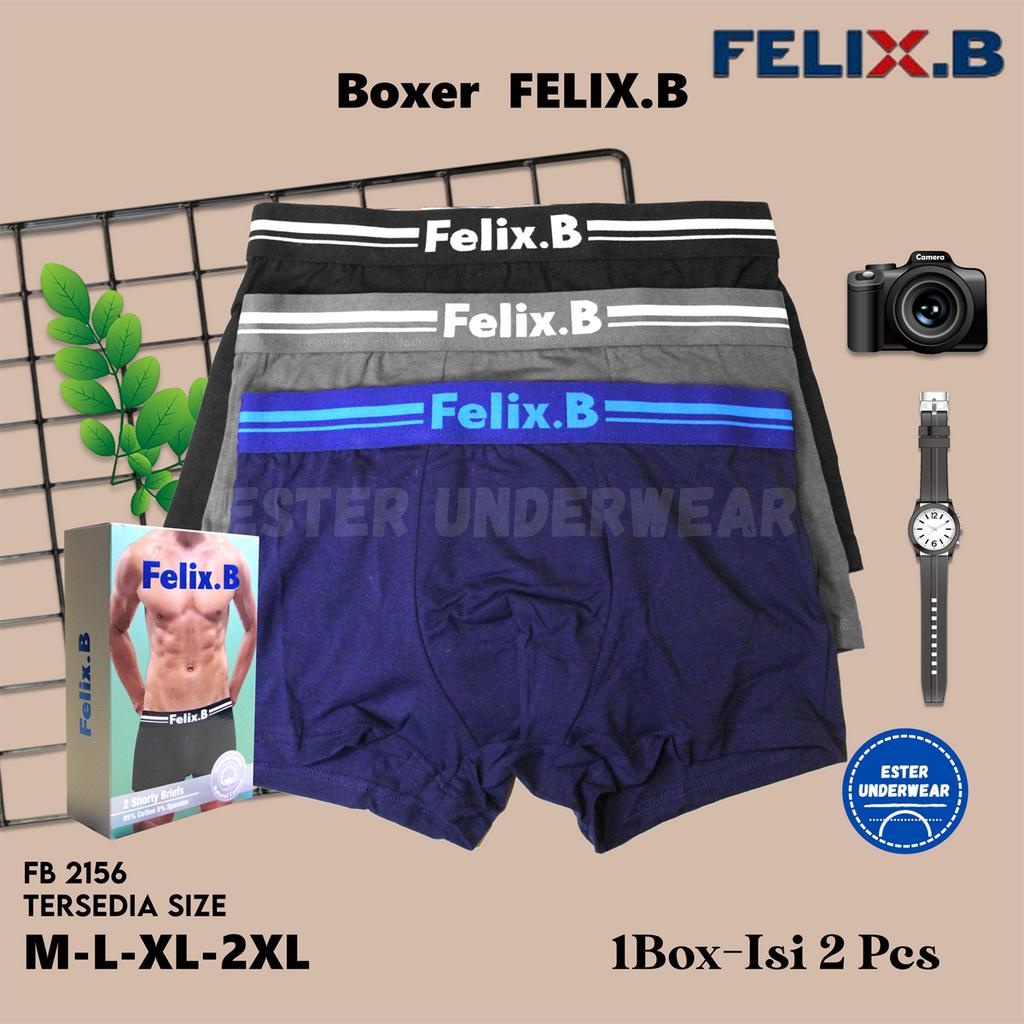 Felix.B Cotton Spandex Shorty Briefs 2in1 FB2156-2 Isi 2 Pcs