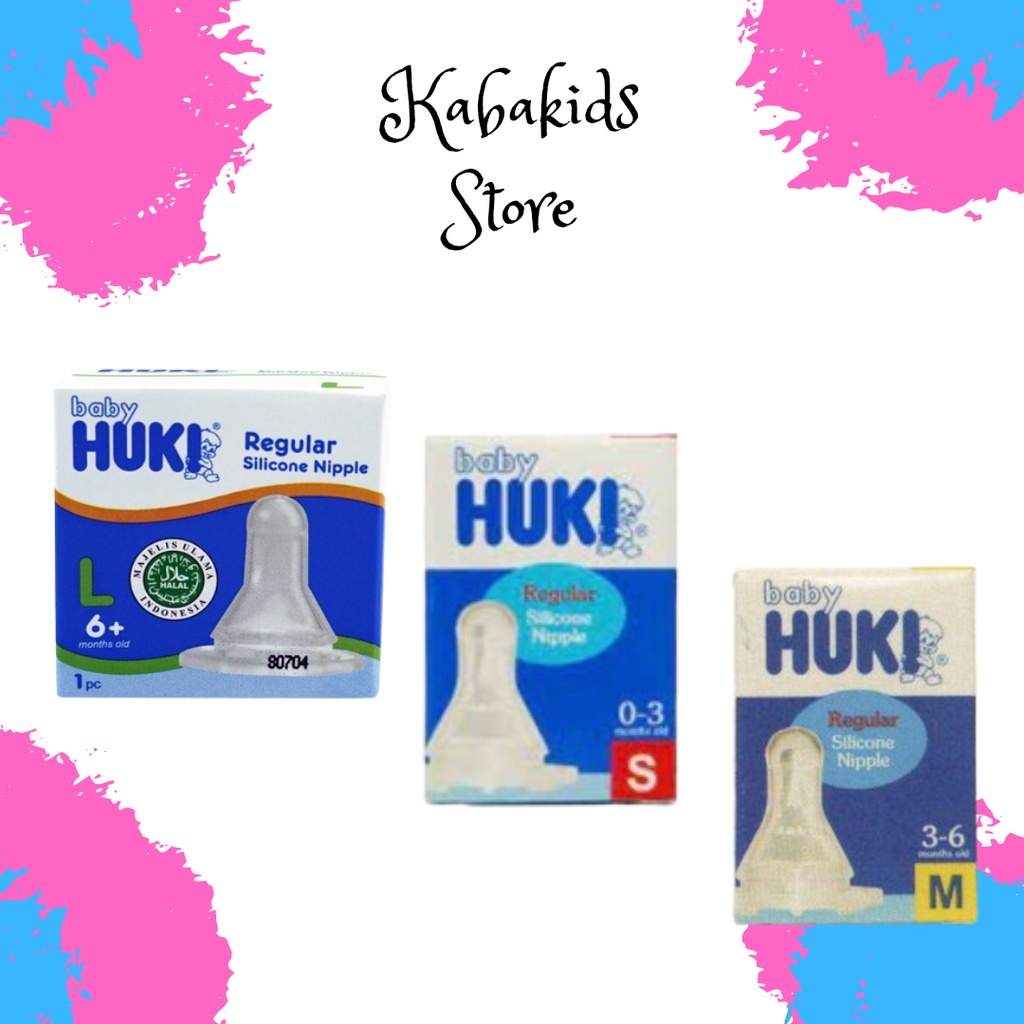 Baby Huki Dot Reg Silicone Nipple 1's