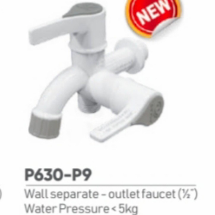 KRAN CABANG PLASTIK/KRAN SHOWER PVC DUPON BUILDING (BISA UTK AIR PANAS)