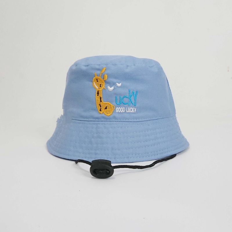 Topi Bucket Anak Bordir Good Lucky Ada Tali / Bucket Anak Bordir Laki Laki Dan Perempuan