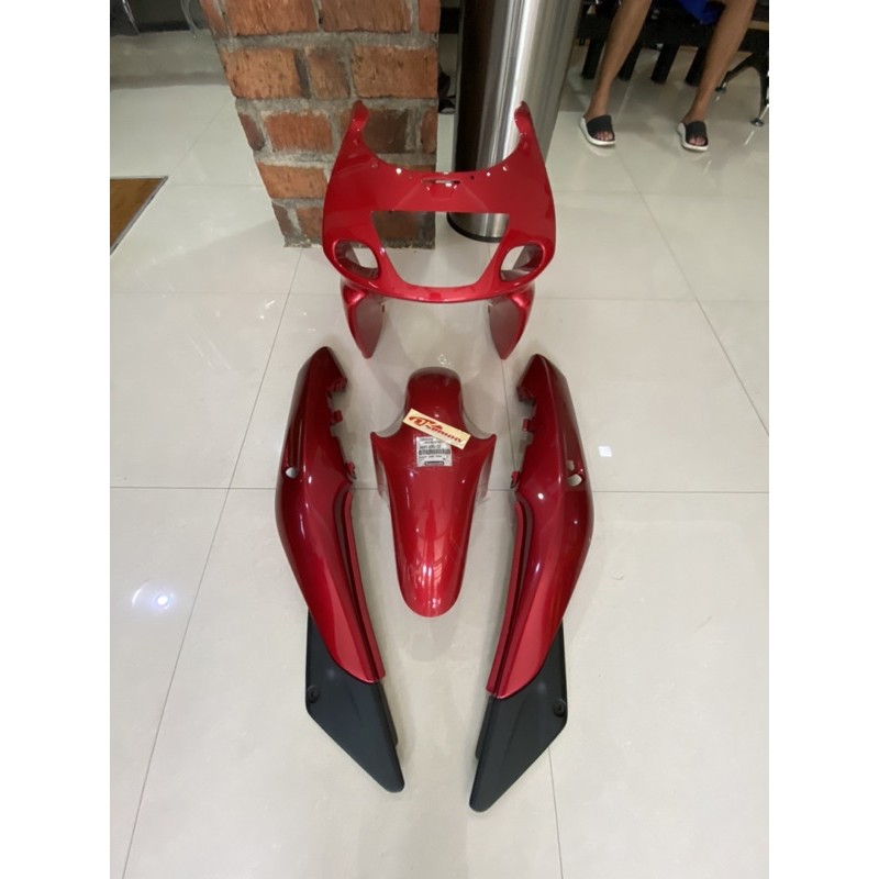Fairing set ninja rr old merah metalik original