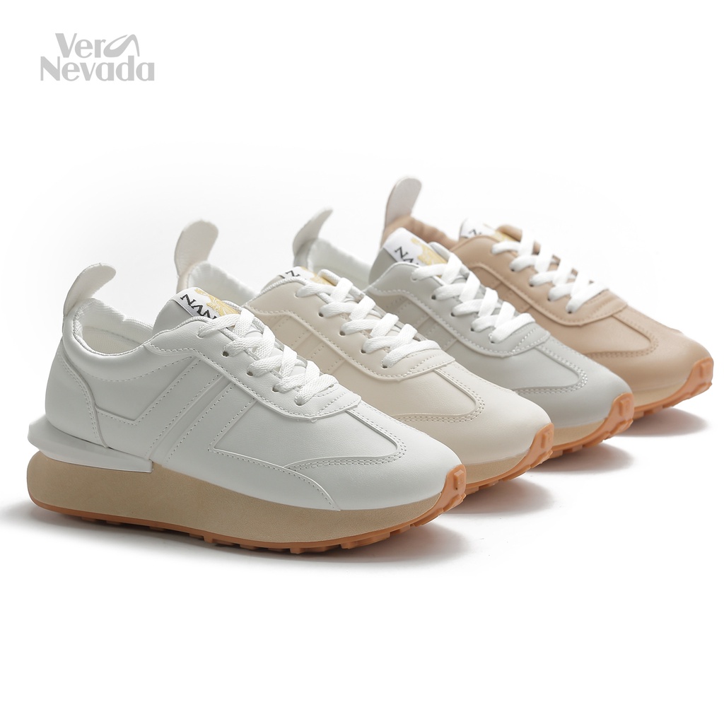 Sepatu Sneakers Wanita Vera Nevada VN1218 untuk Olahraga dengan Sol Tinggi 6cm dan Berbagai Warna