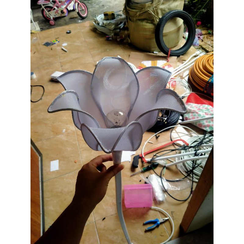 Lampu Dekorasi pipa elastis kap mawar