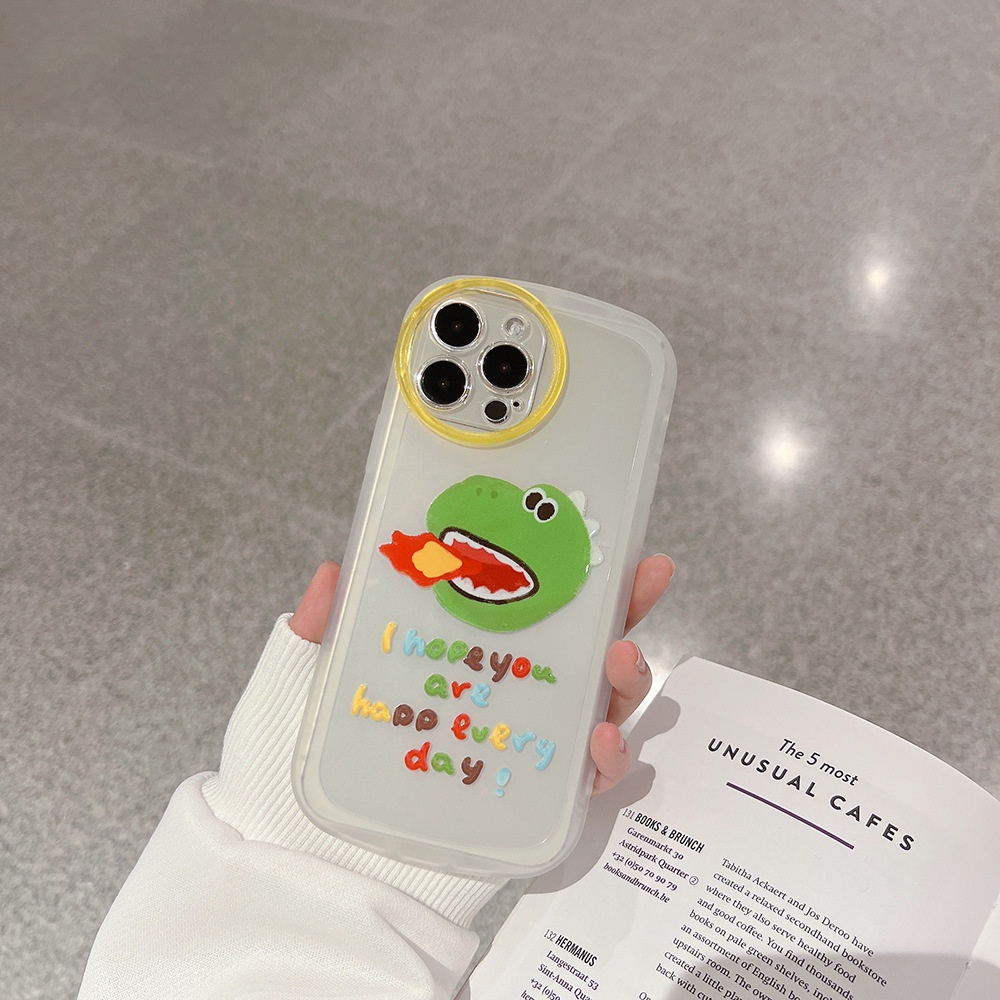 Case Pelindung Motif Dinosaurus Bahan TPU Untuk iPhone 11 13pro 13prm 12 7Plus xs 8Plus XR 7 8 XR 11pro xs Max 12Pro Max