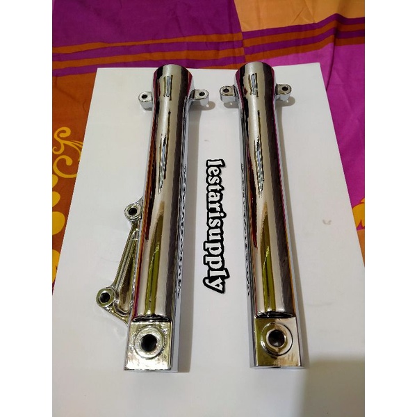 BOTTOM SHOCK DEPAN MEGAPRO ASLI COPOTAN MOTOR SUDAH CRHOME