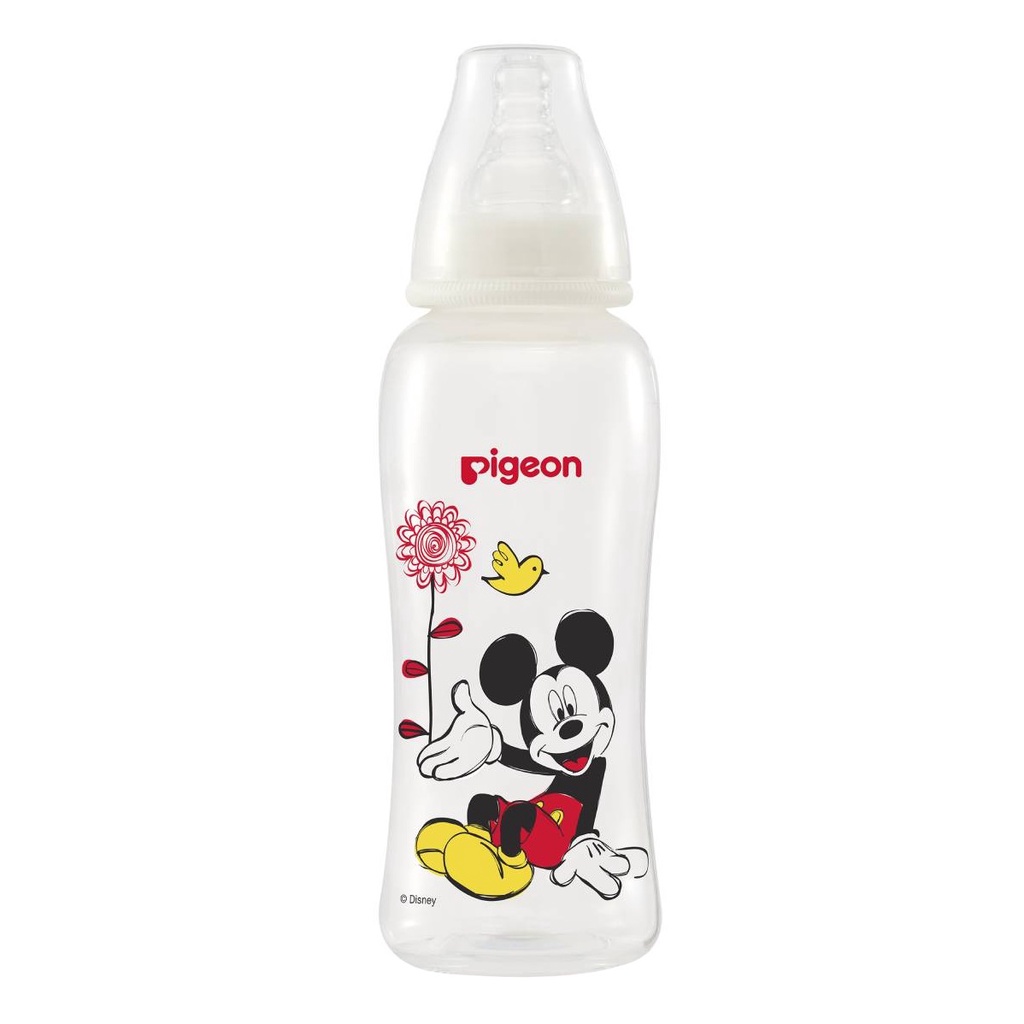 Pigeon Disney Baby Slim Neck 250ml PP Bottle Flexible Botol Susu