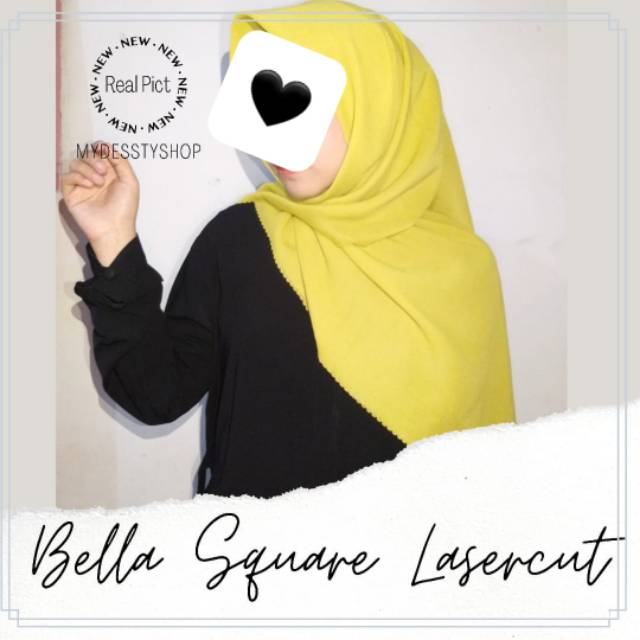 Khimar/Jilbab Bella Square Lasercut