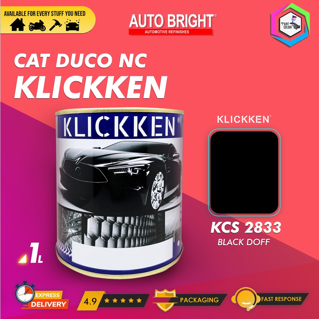 Cat Klickken Automotive Refinishes - Black Doff KCS 2833