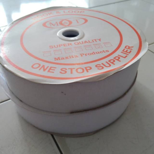 

Velcro perekat 5cm warna putih ( pilih kasar/ halus)