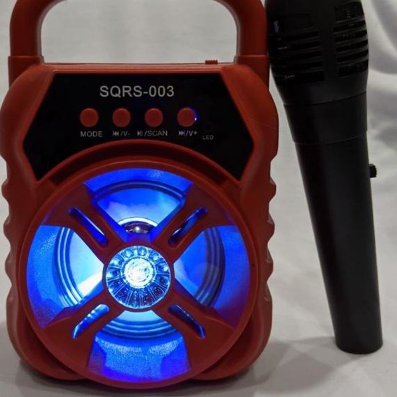 [TERMURAH] Speaker bluetooth bonus mic karaoke SQRS 003