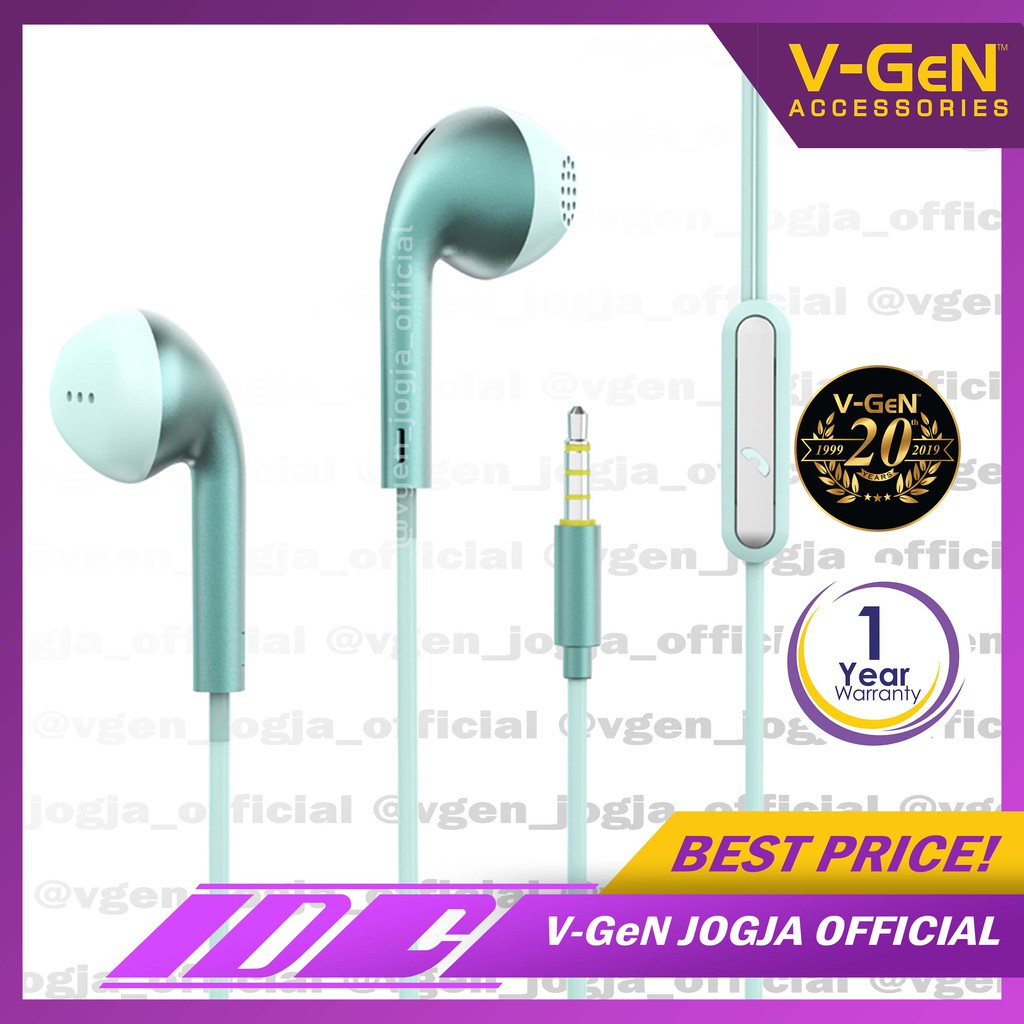 Handsfree V-GeN VEP1-19 Wired Earphone Headset Original Extra Bass