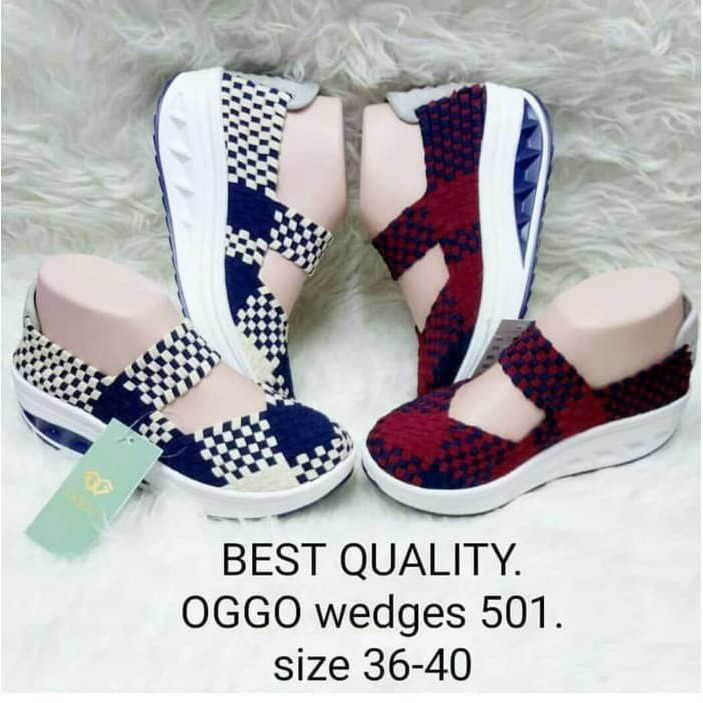 OGGO NEW Sepatu Rajut Wanita / Sepatu WEDGES / OGGO ORIGINAL 501 -