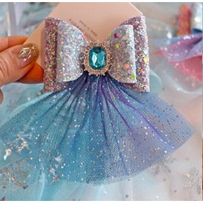 Jepit Pita Frozen / Frozen Bow Hair Clip