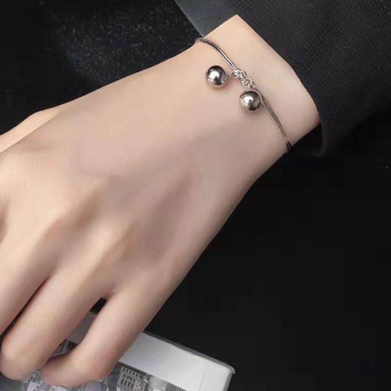 Gelang Bangle Dua Lapis Bahan S925 Silver Untuk Wanita