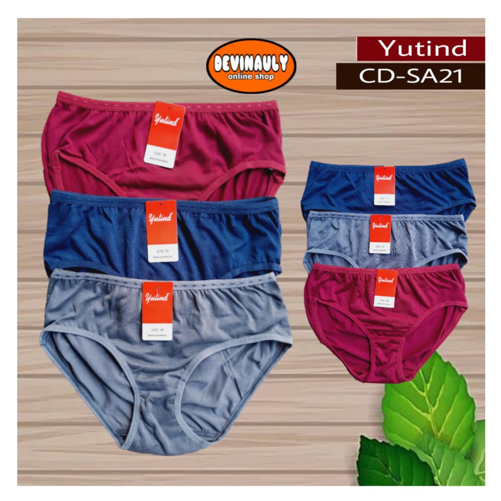 Isi 6 Pcs - CD Wanita Dewasa YUTIND SA 21 Seri Warna Gelap